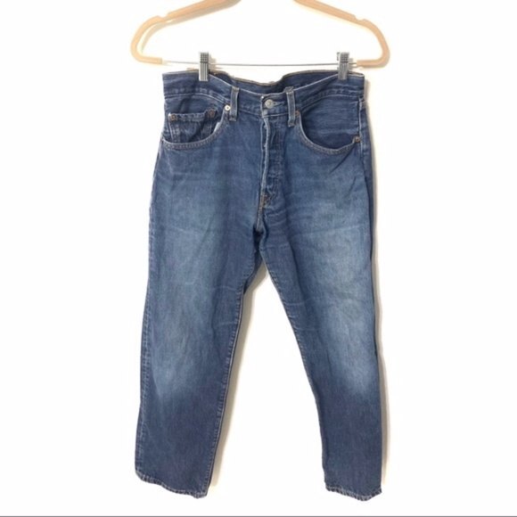 VINTAGE LEVIS denim womens high rise button fly 501s - Picture 6 of 7
